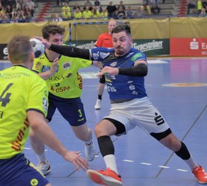Mit sieben Toren, davon vier von der Siebenmeterlinie, bewies Aues Goncalo Ribeiro gegen Rostock starke Nerven und reihte sich in eine EHV-Mannschaft ein, die im Ostderby fantastisch aufspielte. 