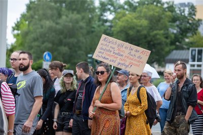 Die Plauener Demonstranten erhielten Unterstützung aus Leipzig, Thüringen und Bayern.