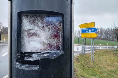 Vor zwei Jahren war auf dem Autobahnzubringer bei Elterlein schon einmal ein Blitzer beschädigt worden.