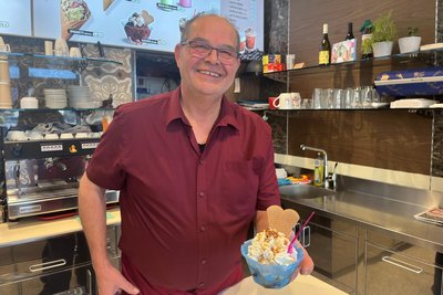 Giancarlo Fosearo, Inhaber von Gelato Italiano, freut sich auf diese Saison.