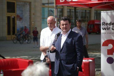 Bundesarbeits- und Sozialminister Hubertus Heil (SPD) ist am Samstag in Chemnitz zu Besuch gewesen.