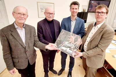Ex-Landrat Tassilo Lenk, Bastian Richter, Tobias Reisse und Erich Schaller (von li.).