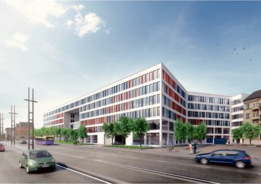So soll das neue Technische Rathaus in dem Neubau im Conti-Loch aussehen.