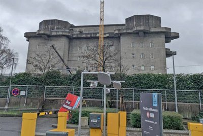 Der Bunker an der Feldstraße in Hamburg kurz vor Beginn der Arbeiten im Jahr 2019.