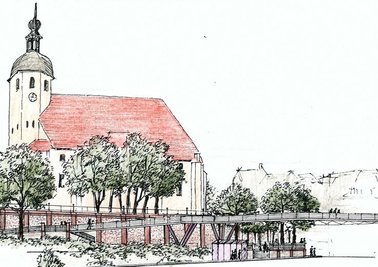 
              <p class="artikelinhalt">Die Reichenbacher Altstadt und das Landesgartenschaugelände verbindet bald eine Fußgängerbrücke. Fugmann & Fugmann, Architekten und Ingenieure</p>
            