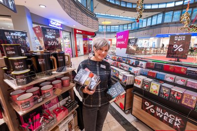 Die Buchhandlung Thalia nimmt auch an der Black Week teil. Lediglich Sonderangebote, die die Verlage vorgeben, können preisreduziert an den Kunden weitergegeben werden, sagt Filialleiterin Steffi Korndörfer.
