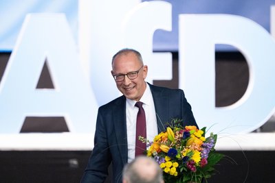 Sachsens wiedergewählter AfD-Chef Jörg Urban.