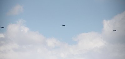 Diese Blackhawks flogen am Dienstag Richtung Osten.