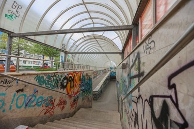 Die Tage des Fußgängertunnels an der Stollberger Straße in Chemnitz sind nun gezählt. 