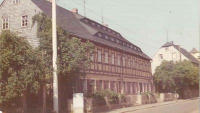 Das Fachwerkhaus an der Chemnitzer Straße um 1972. 