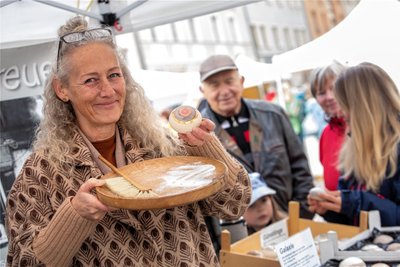 Einen besonderen Salzstreuer hatte Frauke Schlegelmilch aus Legden in Nordrhein-Westfalen im Gepäck.