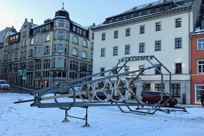 Bevor sie weggefahren und eingelagert wird, liegt sie zwischenzeitlich noch auf dem Markt. 