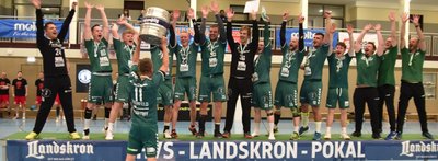 Großer Bahnhof: Die Handballer der HSG II freuten sich am Sonnabend nach dem Sachsenpokalfinale in Döbeln auch über ihre Silbermedaillen ausgelassen. 