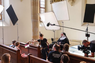 In den vergangenen Tagen wurde auch in der Kapelle des Schlosses gedreht.