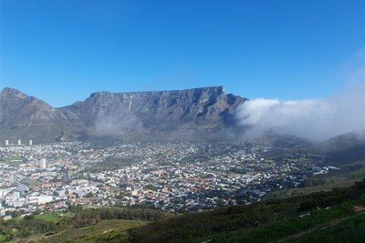 Blick auf den Tafelberg in Kapstadt.