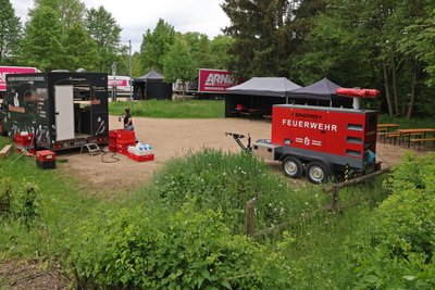Der Food-Truck stand in der vergangenen Woche auf dem Parkplatz an der Grünfelder Straße.
