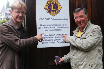 Werner Sieber (r.) und Dr. Lucas Lindner engagieren sich beim Lionsclub Flöha/Augustusburg.