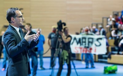 Zielscheibe für Wutbürger: Bundesjustizminister Heiko Maas in Dresden.
