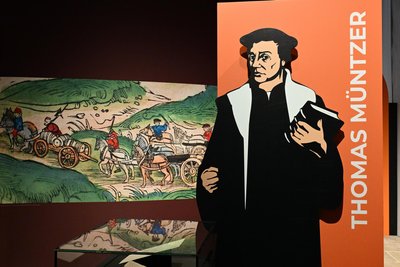 Thomas Müntzer ist eines der "Gesichter des Bauernkrieges" in der Thüringischen Landesausstellung in Mühlhausen. Foto: Matthias Zwarg