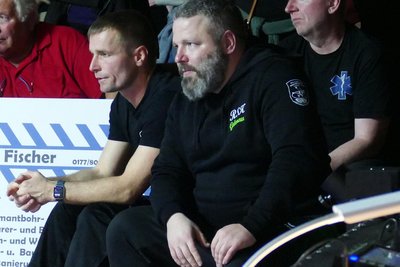 Coach Björn Lehnert (links) und Co-Trainer Rico Richter freuen sich auf den letzten Heimkampf.