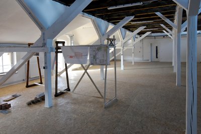 In das Obergeschoss von Haus A sollen Büros oder ein Coworking Space einziehen.