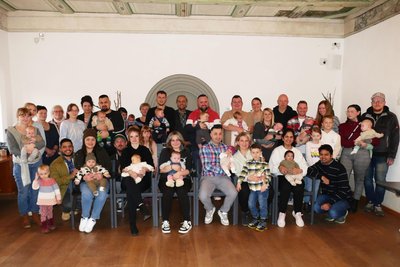 Die Zschopauer Babybegrüßung fand im Grünen Saal von Schloss Wildeck statt.