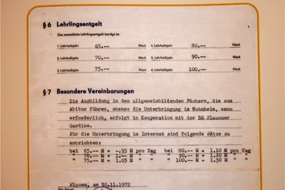 Die Ausstellung "Die aktuelle Dako-Welle" gibt unter anderem Auskunft, was damals ein Dako-Lehrling verdiente.