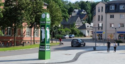 Mit einer Verkehrsberuhigung im Bereich des Oelsnitzer Marktes erhofft sich die Stadt nicht nur einen lebenswerteren Innenstadtbereich, sondern auch eine Entschärfung der Kreuzung Obere Haupt-/Albert-Funk-Schacht-Straße.