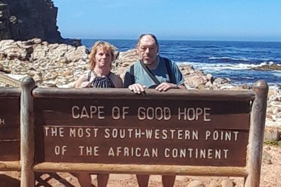 Marion und Christoph Tanneberg aus Mulda am südlichsten Punkt Afrikas.