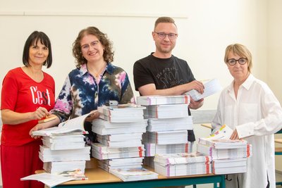 Yvonn Bauer, Jasmin Stegemann, Marcel Mählich und Angelika Ulbrich (von links) freuen sich auf die Zusammenarbeit mit ihrem neuen Direktor.