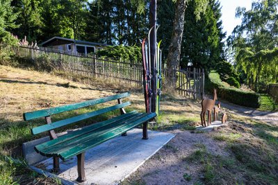 Der neu gestaltete Wanderweg am Knock in Schönheide. Der Verein Historische Skitruhe hat sich darum gekümmert.