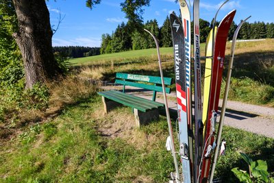 Auf die Geschichte der Herstellung von Wintersportgeräten in der Region um Schönheide soll am Wanderweg hingewiesen werden.