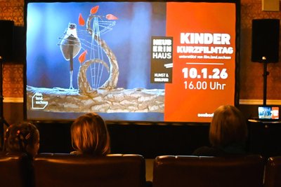 Beim Kinderkurzfilmtag spielen die Kinder die Hauptrolle - und die Spinne Cello.