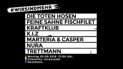 So warb die CWE 2018 für das Konzert #wirsindmehr.