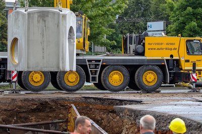 Kanalbau am Neustadtplatz: Dort gab es einige Funde.