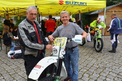 Harald Sturm (r.) gehört zu den Lokalmatadoren bei der 20. Enduro Classic.
