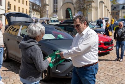Udo Kraus vom Autohaus Zeidler stellte den neuen Skoda Epic vor.