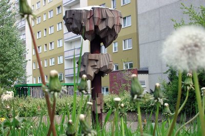 Vor fünf Jahren wurde der alte Kristallbrunnen auf dem Wasserberg Freiberg abgebaut.