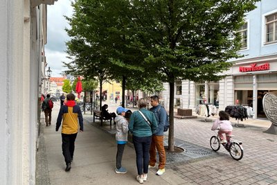 Die Freiberger Burgstraße soll zum Bergstadtfest zur Genussmeile werden. Vor vielen Geschäften werden auswärtige Händler an ihren Ständen Waren anbieten.