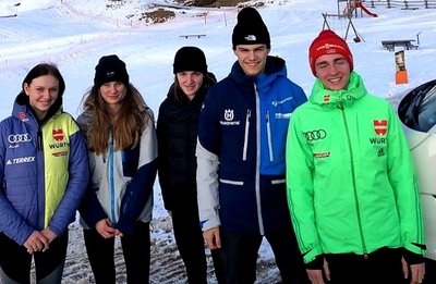 Zufriedene Gesichter bei Lia Böhme, Ronja Loh, Klara Lebelt, Florian Schultz und Nick Schönfeld (von links). 