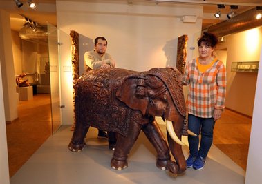 Der indische Elefant war ein zentrales Stück der Dauerausstellung im Daetz Centrum. Er hat beim Transport nach Mittweida einen Stoßzahn verloren.