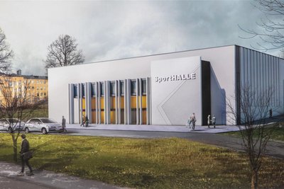 Bei der größten Sporthalle Südwestsachsens im Boot: Für das am Lessinggymnasium Plauen entstehende Sportforum Vogtland kommt die Elektroplanung von den Oelsnitzern.