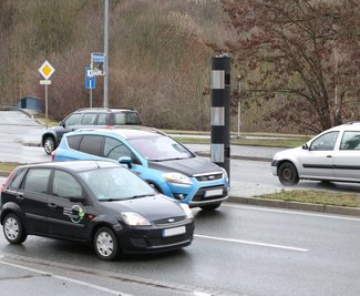 Blitzer an der B 173 nach Plauen.