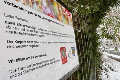 Noch ist Geduld gefragt: Aufgrund der Arbeiten ist der Kurpark nur begrenzt zugänglich.