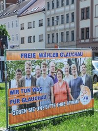 Ein Bild aus besseren Zeiten. Die Freien Wähler werben gemeinsam um Stimmen zur Stadtratswahl. 