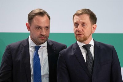 Lehnen den Anspruch auf Bildungszeit bisher ab: CDU-Generalsekretär Alexander Dierks und Ministerpräsident und Unionschef Michael Kretschmer (rechts).