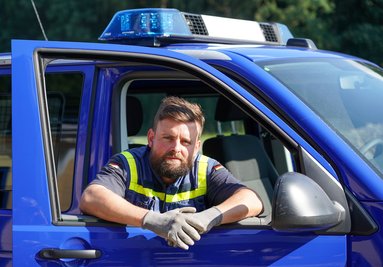 Steve Thiemer vom Chemnitzer THW. 