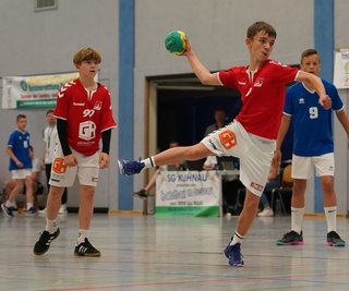 Dabei sein war eine Ehre: Die jungen Handballer vom HC Buteo Chemnitz um Lian Ludwig starteten bei der Ostdeutschen Meisterschaft. 
