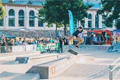 Im Konkordia-Park in Chemnitz treffen sich die Skater. 