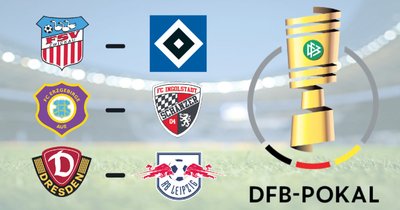 Torsten Ziegner - Diese Begegnungen mit sächsischer Beteiligung wurden in der Nacht zu Sonntag ausgelost. Zudem wurde das neue Logo des DFB-Pokals (r.) präsentiert.